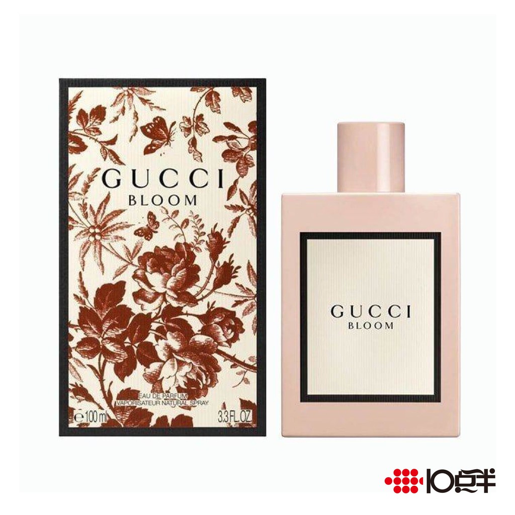 GUCCI BLOOM 女性淡香精 【商品特色】由香水大師AlbertoMorillas調配，香味中含有雙辮茉莉、晚香玉、鳶尾草、金銀花等，散發出獨特的花香。外包裝印滿了復古花卉紋樣，整體風格帶有鮮明