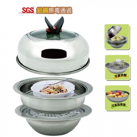 【鍋霸】 31CM飛碟雙層蒸鍋-舞蝶翩翩 GU-175B