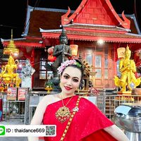 รำแก้บนท้าวเวสสุวรรณ วัดจุฬามณี อัมพวา รำขอเลขโชคลาภ
