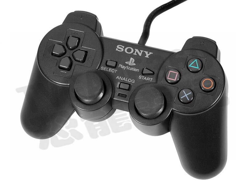 【二手商品】PlayStation 2 PS2 原廠有線控制器 黑色 搖桿 手把 手柄 把手【台中恐龍電玩】