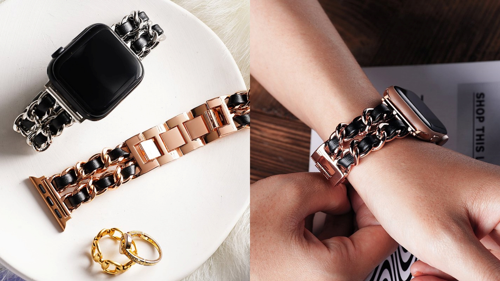 APPLE WATCH錶帶推薦1：皮革雙鍊錶帶