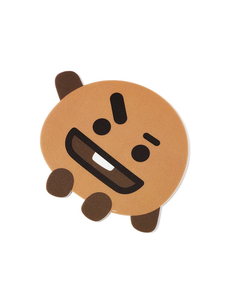 BT21 SHOOKY 大臉滑鼠墊 放在桌上，有點捨不得滑過去。 產地:中國大陸 材質: 紙，PVC 規格: 230x171x2mm 注意事項 1. 本館商品提供七日鑑賞期內退貨，恕不接受換貨。 2.