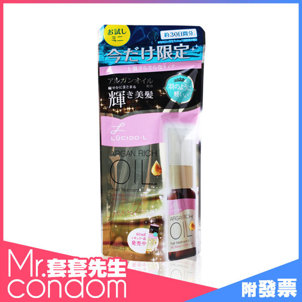 LUCIDO-L 樂絲朵-L 摩洛哥護髮精華油 (免沖洗) 20ml (輕巧體驗瓶) 隨身瓶 旅行方便【套套先生】