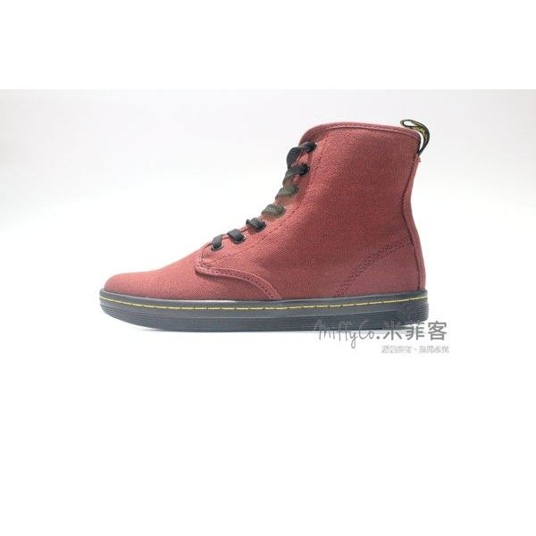 Dr.Martens 米菲客 Shoreditch 13524603 人氣款 素面 帆布 中筒 酒紅 女靴