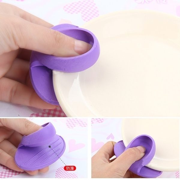 矽膠隔热手指套 防燙拇指套夾 微波爐烤箱 簡易盤夾 矽膠隔熱碗盤夾 【RS381】