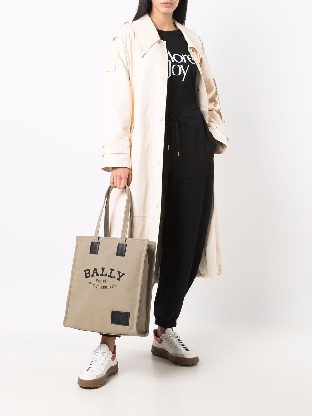Bally logo print shopper tote