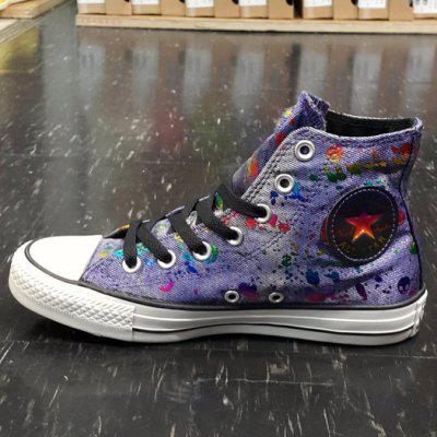 Converse Chuck Taylor All Star 高筒 帆布 水洗 刷白 彩色 彩虹 紫 藍 544050C