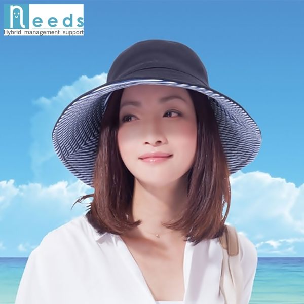 耀您館★日本NEEDS雙面百搭寬帽簷COOLMAX+SHADAN涼感帽#796遮陽帽戶外帽防曬帽防紫外線漁夫帽寬版帽