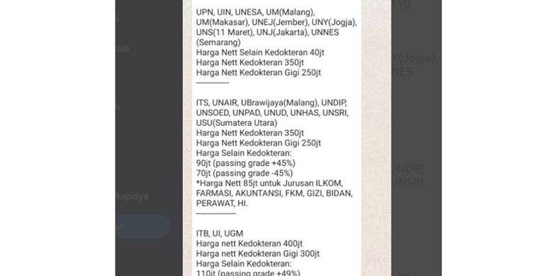 Passing Grade Farmasi Ugm