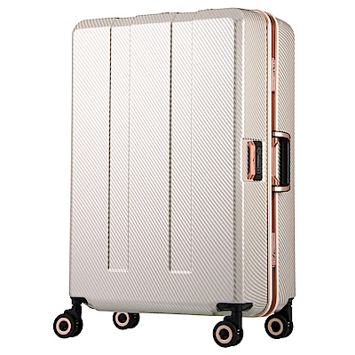 日本 LEGEND WALKER 6703N-64-26吋 寶貝輪秤重箱 碳纖珍珠白