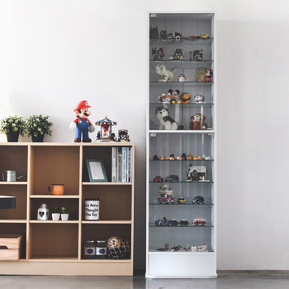 Peachy Life 180公分玻璃展示櫃/收納櫃/置物櫃(2色可選)