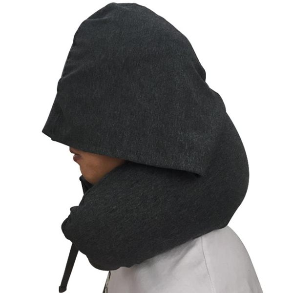 u型枕頭護頸枕帶帽遮光飛機旅行午休枕u形連帽頸椎枕U枕