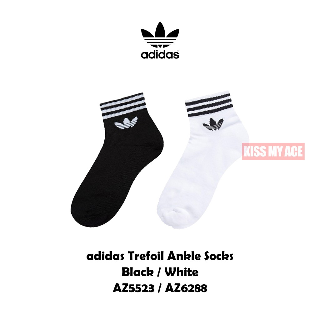 adidas Originals Quarter Sock 【中筒】 襪子 三葉草 運動襪 長襪 黑白 男 女 現貨