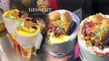 韓國夢幻街頭小吃「棉花糖捲餅」！繽紛棉花糖捲滿冰淇淋、水果乾，減肥也要吃！