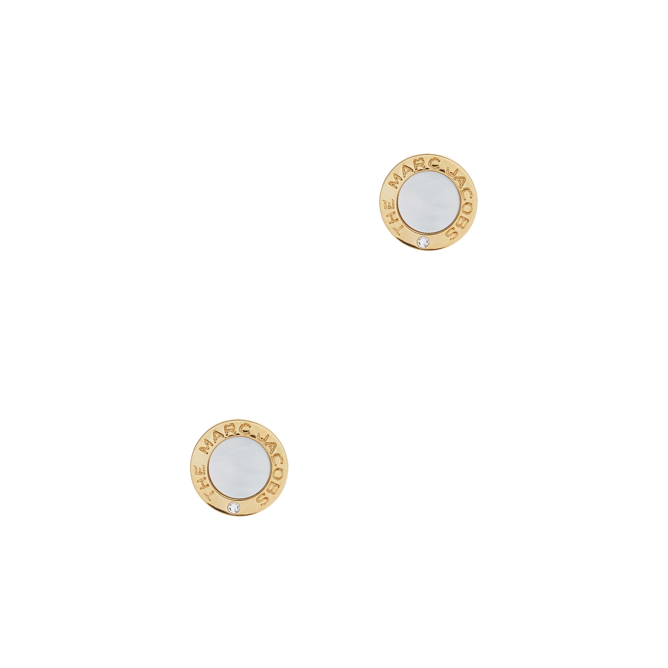 Marc Jacobs The Medallion Embellished Stud Earrings - Gold - One Size