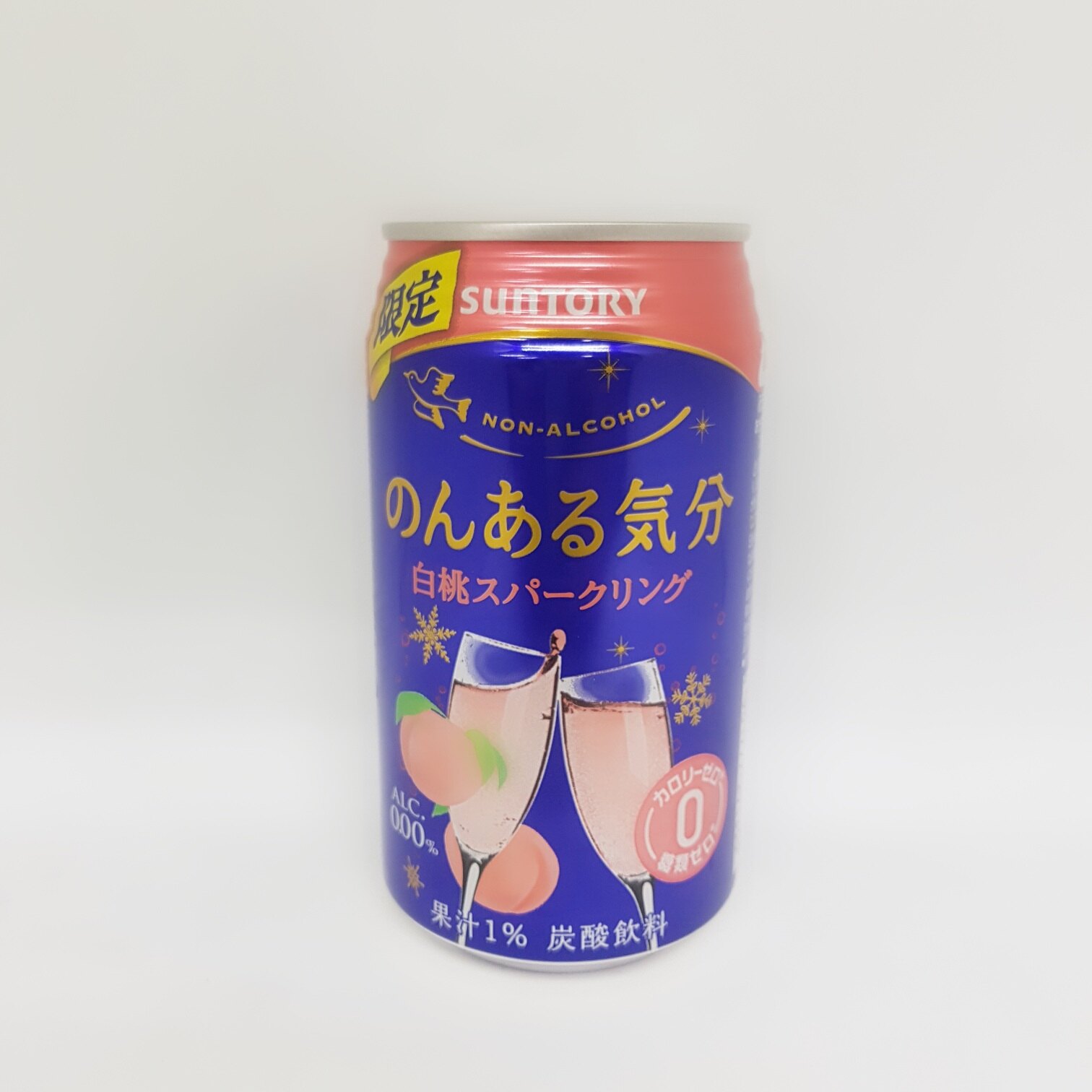 Suntory無酒精碳酸飲料-白桃風味-350ml瓶