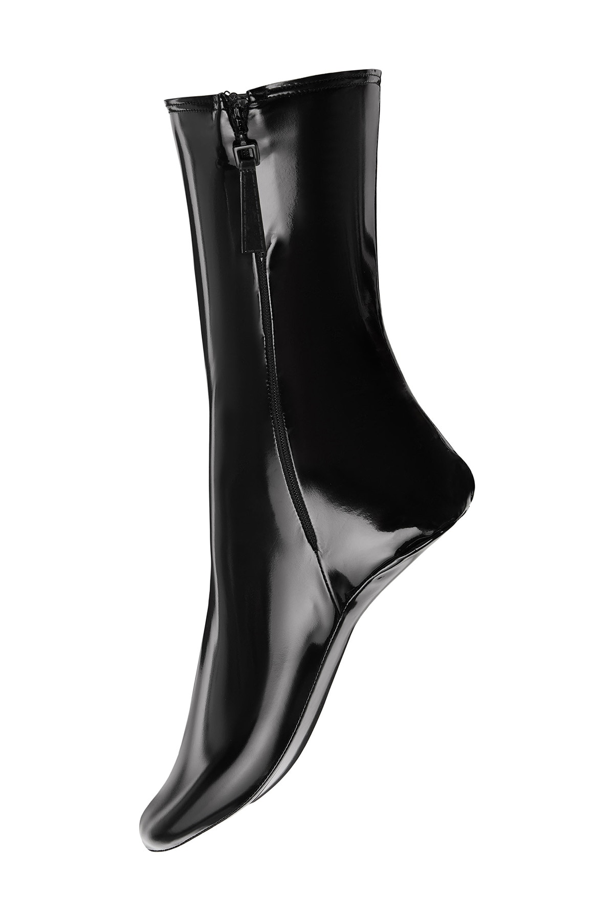 AMINA MUADDI X WOLFORD LATEX SHORT SOCKS S Black Technical