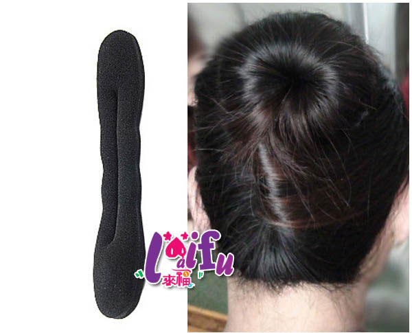 ★依芝鎂★H273海綿寶寶盤髮器神奇盤髮帶丸子頭包子頭,售價39元