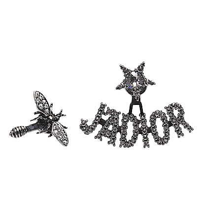 ★經典J Adior系列耳環★蜜蜂鍍金復古金屬和J Adior LOGO打造★水鑽鑲飾精緻造型，讓您愛不釋手★獨特品味，時尚必備精品配件