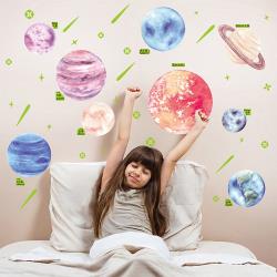 時尚壁貼 --太陽系夜光星球壁貼