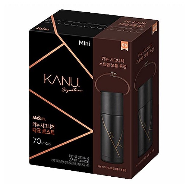 韓國 Maxim~KANU經典精品深烘美式即溶咖啡(0.9gx70入) 贈保溫杯350mlx1【DS015181】