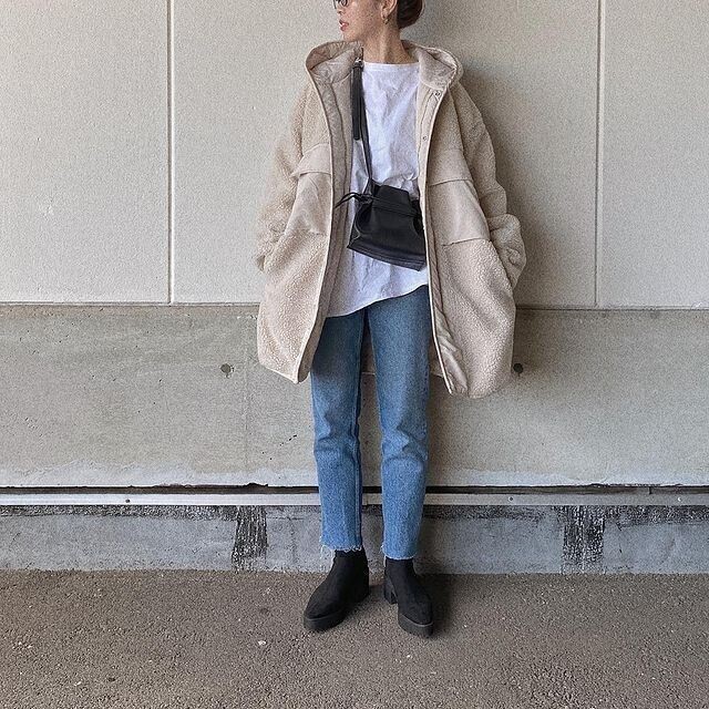 Guメンズ ボアアウターのおしゃれ冬コーデ5選