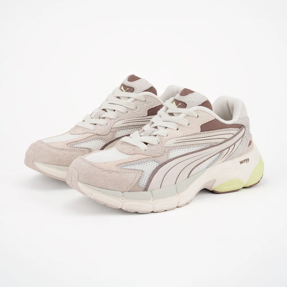 Puma Teveris Nitro Pastel 女 卡其色 麂皮 氮氣漫步鞋 IVE 代言 慢跑鞋