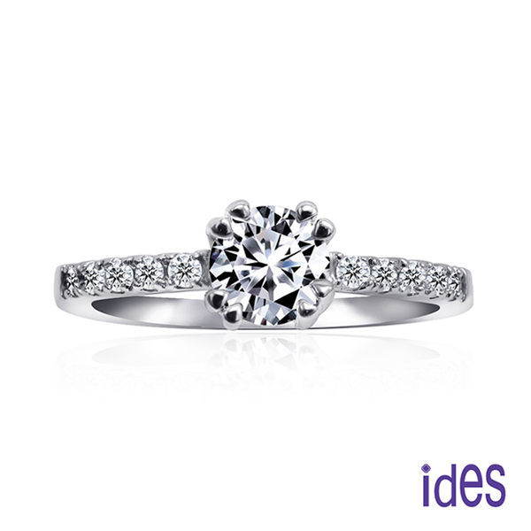 ides愛蒂思 八爪50分F/VS1八心八箭頂級車工3EX鑽石戒指求婚結婚戒/妳最珍貴18K