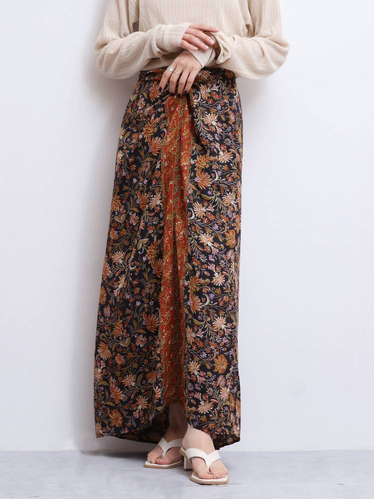 民族風印花長裙