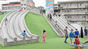 【台北景點】白雲公園-小孩愛不釋手，三種不同類型溜滑梯及多種盪鞦韆的特色公園