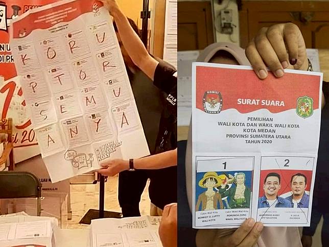 Viral Berbagai Temuan Unik Di Surat Suara Pilkada Dari Coretan Hingga Ditempel Foto Trending Now Line Today