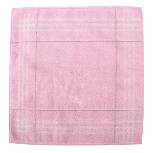 BURBERRY條紋100%棉質方巾(粉紅色)081019