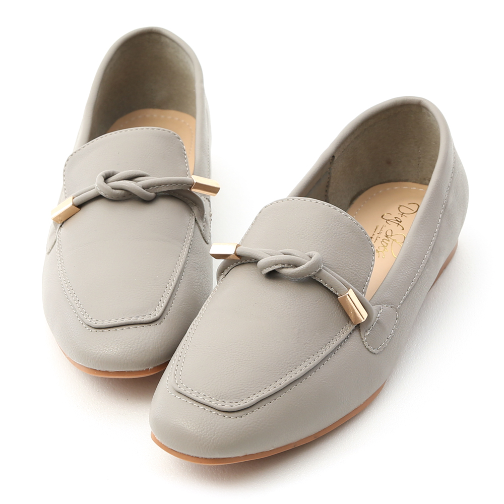 D+AF 好感輕著．小金飾綁結柔軟樂福鞋