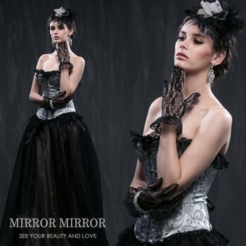 馬甲 銀色緹花性感塑身馬甲-束身、表演服_蜜桃洋房