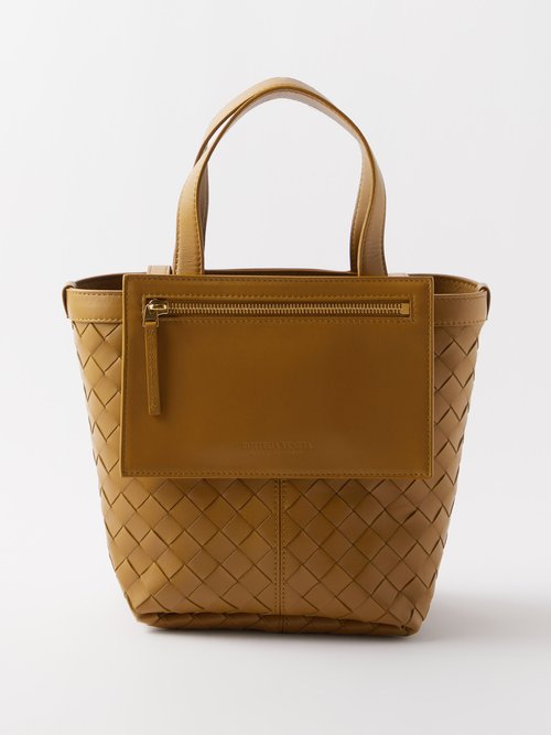 Bottega Veneta - Flip Flap Intrecciato-leather Tote Bag - Womens - Tan