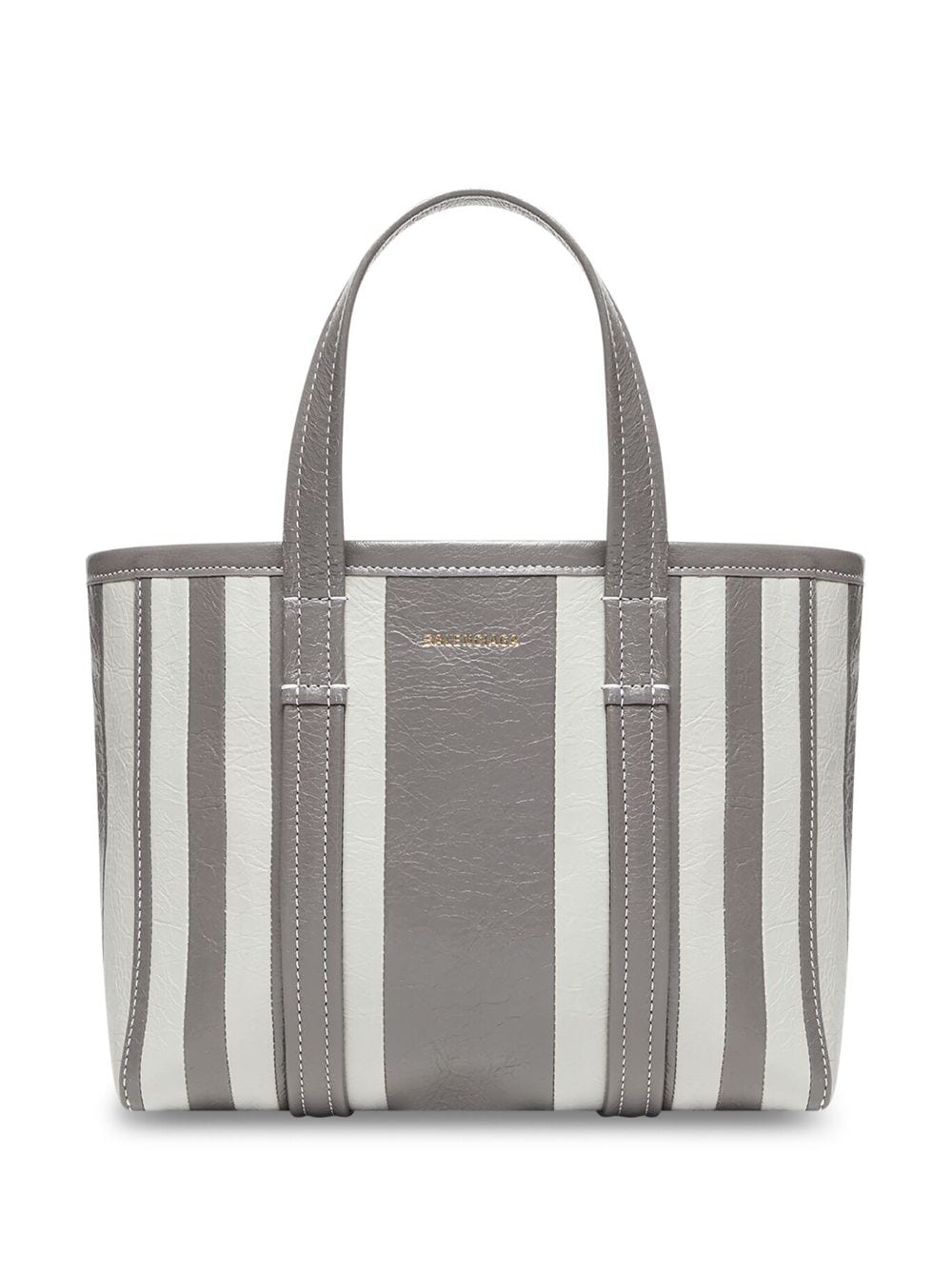 Balenciaga - Barbès stripe tote bag - women - Lambskin - One Size - Grey