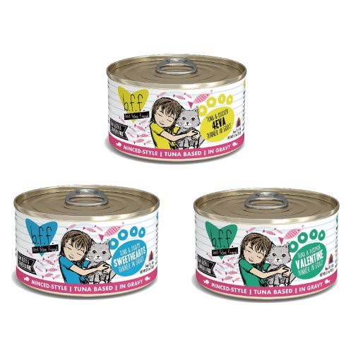 美國b.f.f.《百貓喜-天然貓罐醬汁-85g/156g罐》營養完整/可當作主食【12罐組/24罐組】『WANG』