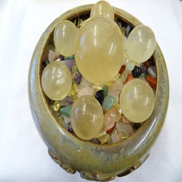 【紅磨坊】黃琉璃元寶 聚寶盆 招財開業 居家 收銀台 事業 正偏財 已開光【Ruby】 NO.46LM7Y