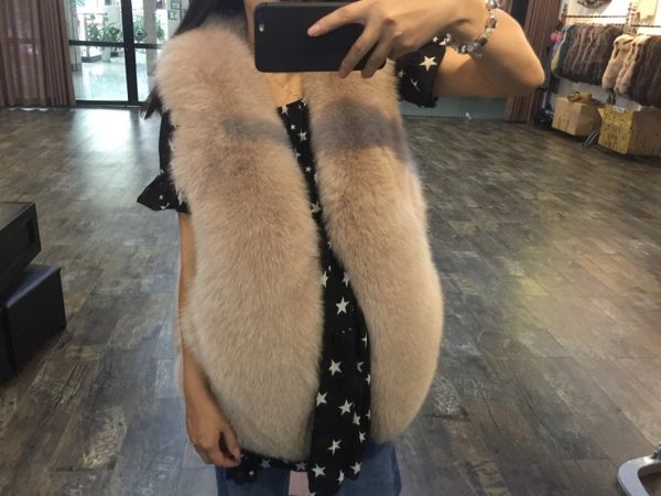 皮草馬甲中長款2017秋冬新款韓版仿狐狸毛顯瘦背心