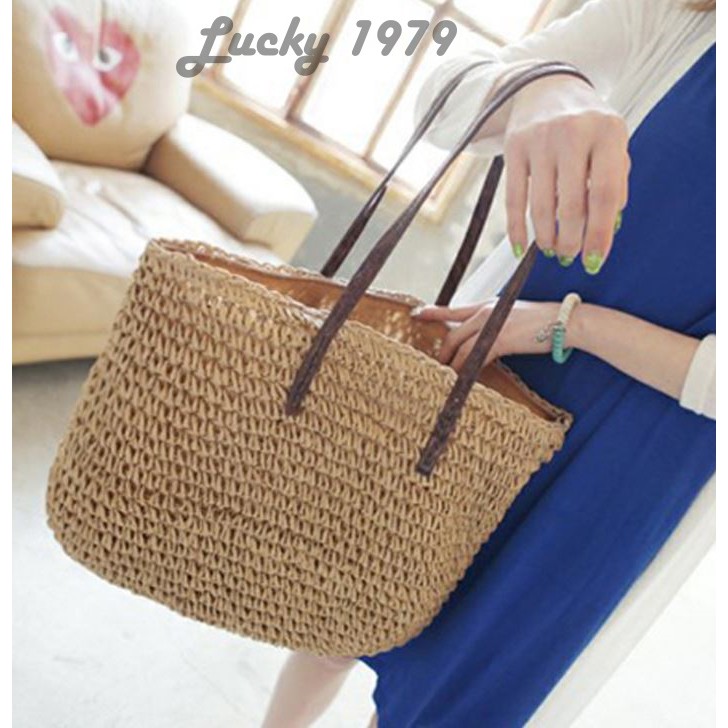 夏日必備 草編包 編織包 藤編包 沙灘包 單肩包 肩背包 側背包 手提包 出國渡假 藤包 包包 【現貨】