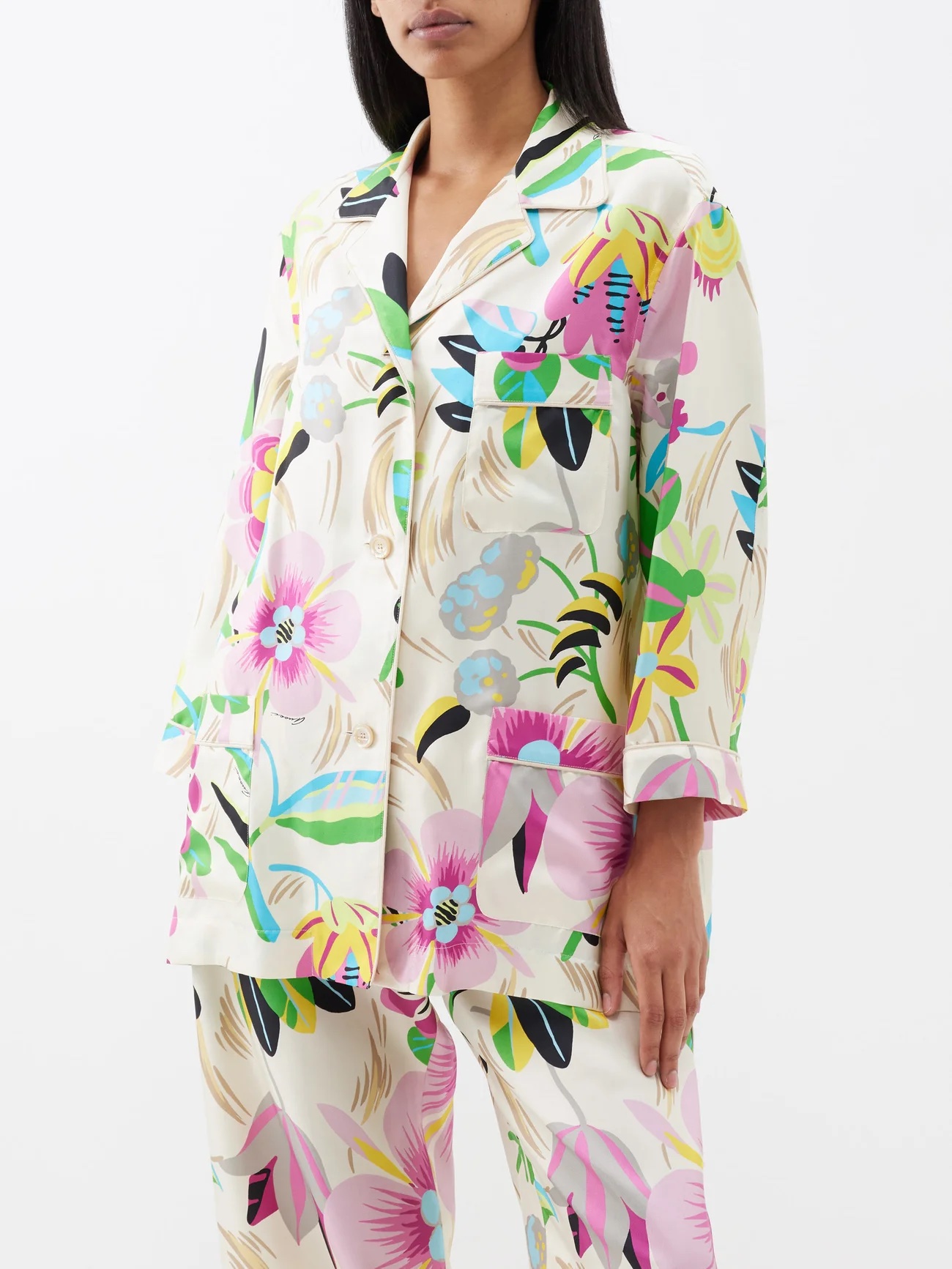 Gucci Hawaii floral-print silk-twill shirt