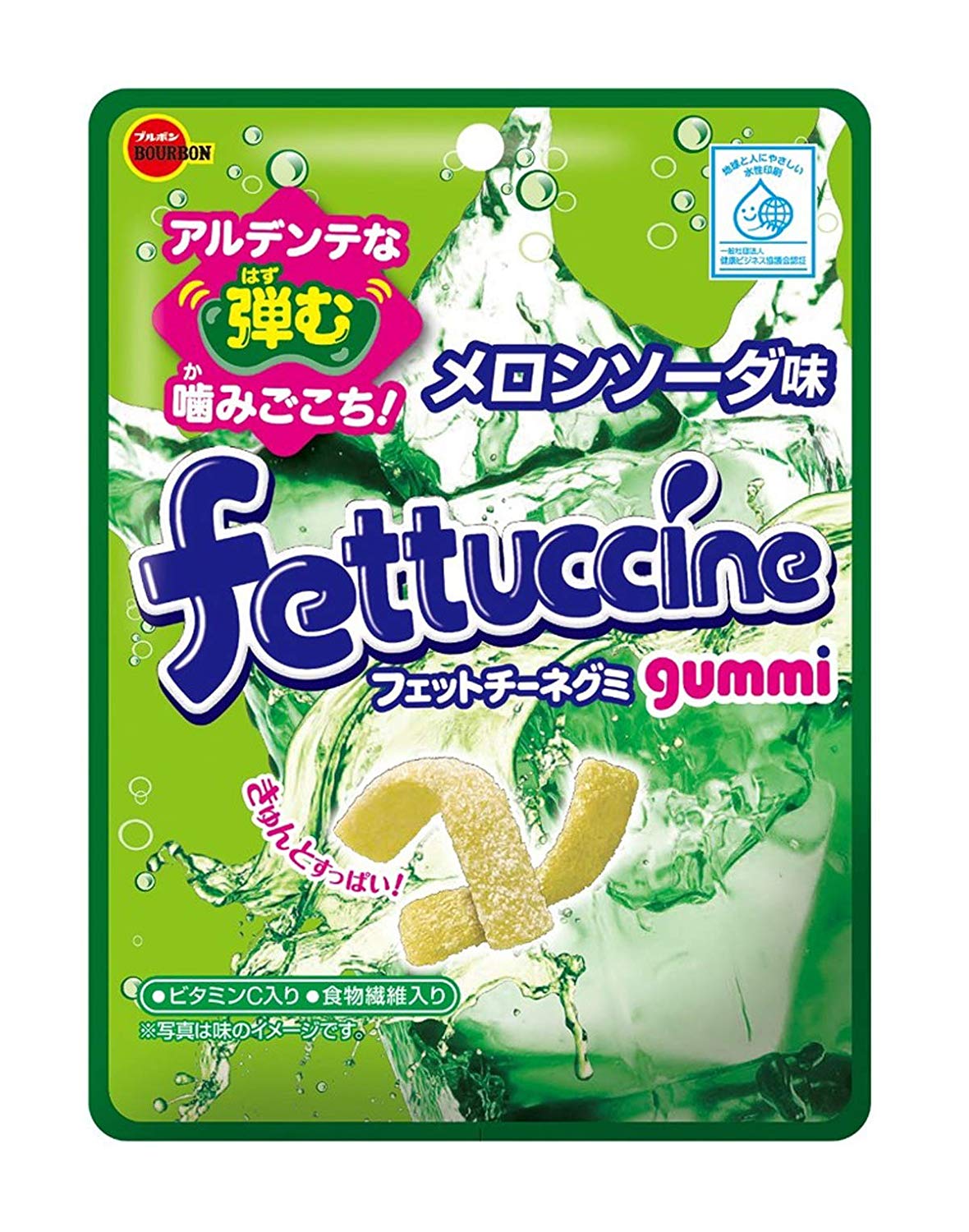 Bourbon Fettuccine 北日本 長條軟糖 哈密瓜 水果軟糖 50g 日本進口零食 JUSTGIRL