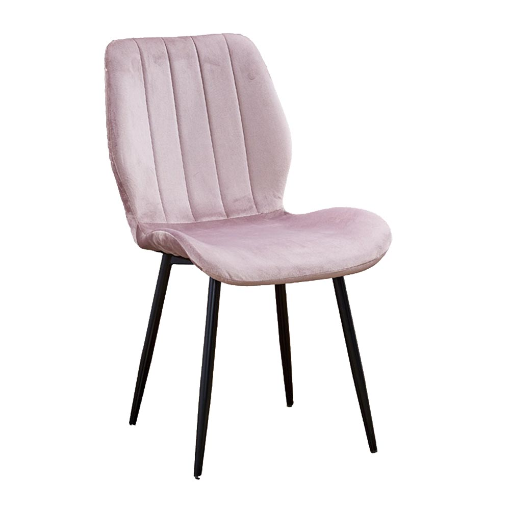 君悅粉色鐵藝布餐椅/H&D東稻家居