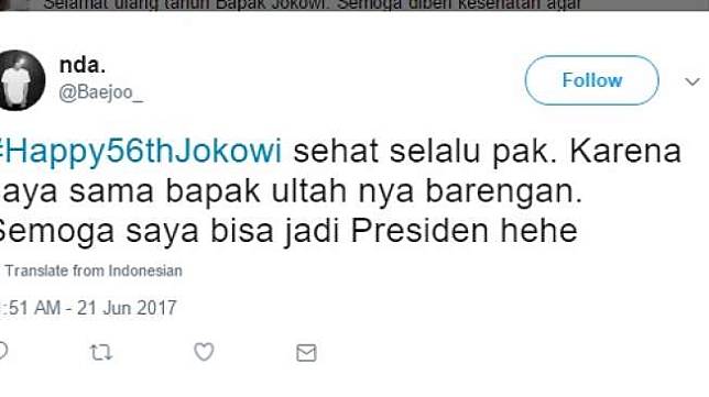 Kocak! Cuitan Netizen soal Ultah Jokowi