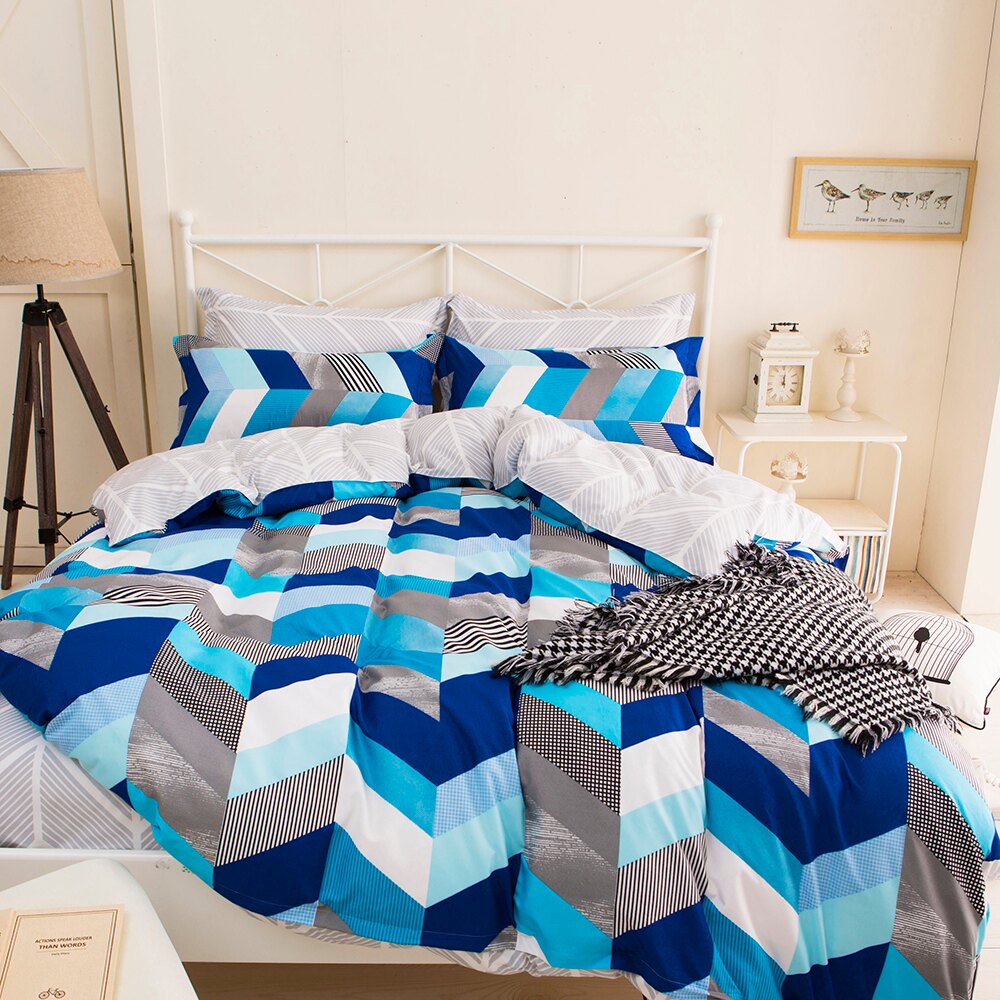 單人三件組-單人床包*1+薄枕套*1+單人薄被套*1