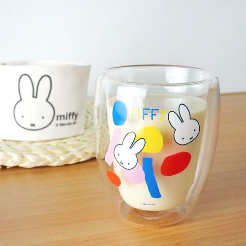 我適文創｜MIFFY米飛兔 雙層玻璃杯