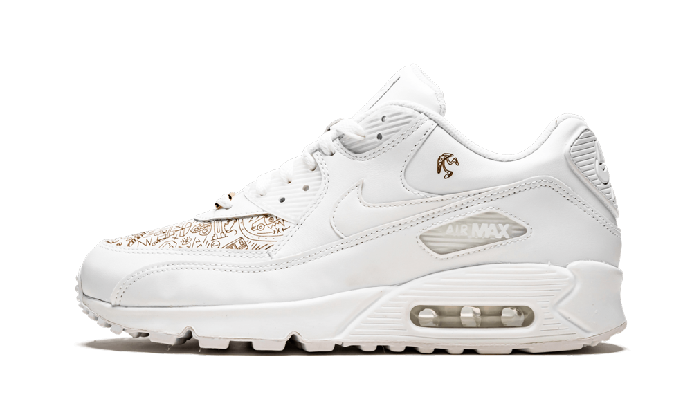 Available exclusively at Air Max Con In NYC for Air Max Day 2016, this all-white Nike Air Max 90 fea