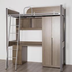 ◎專業施工團隊免費到府安裝(非DIY商品)|◎採用KAINDL等歐洲知名進口板材F1等級及五金|◎類型:組合組合說明:床架書桌櫃衣櫃規格:單人加大3.5尺尺寸(公分):W201*H212*D100主材