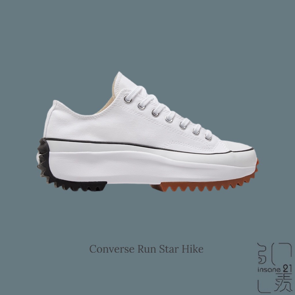 CONVERSE RUN STAR HIKE 鋸齒 低筒 老爹鞋 增高 全白 168817C【Insane-21】
