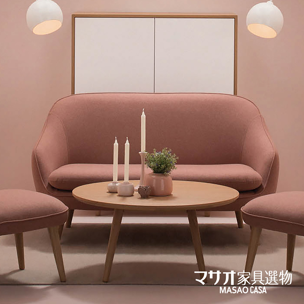 *普瑞斯貓抓布二人座沙發-粉紅